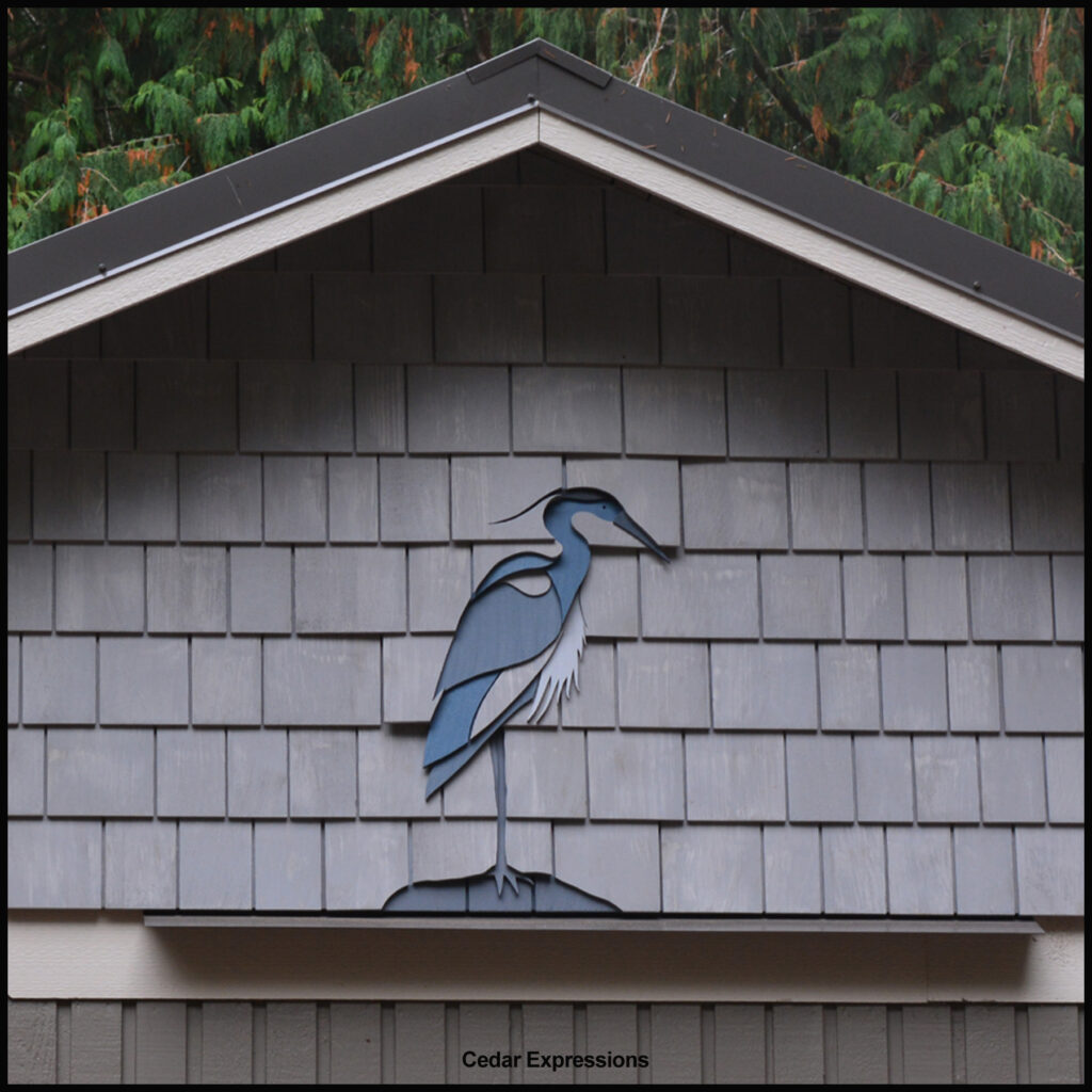 custom cedar shingle pattern with mixed shapes and natural finishes