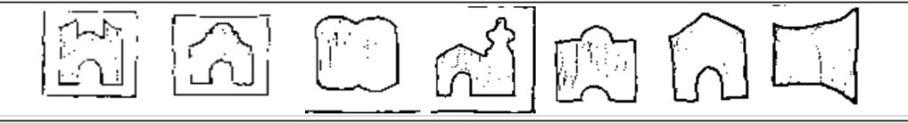 Traditional Zierschrot ornaments sketched