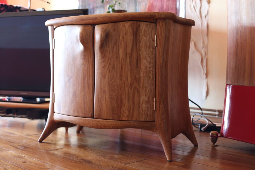 Carved dresser made from oak wood