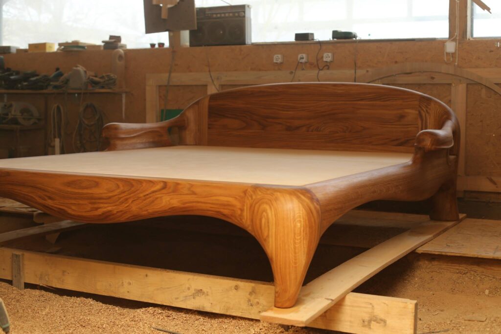 Oak bed frame work in progress