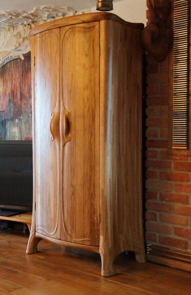 Bespoke carved wardrobe