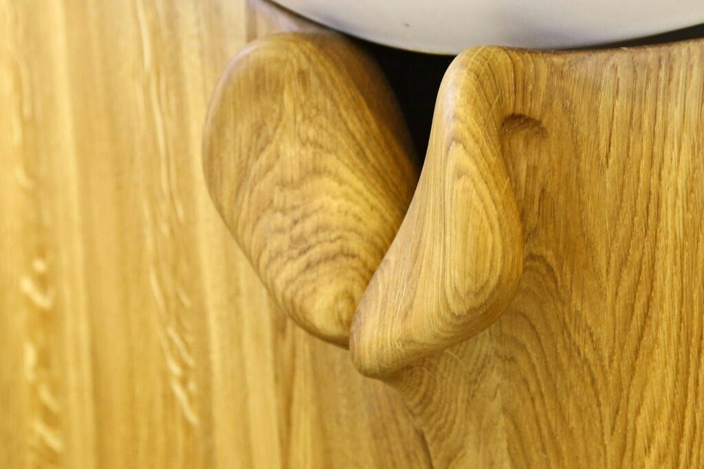 Carved cabinet door handles