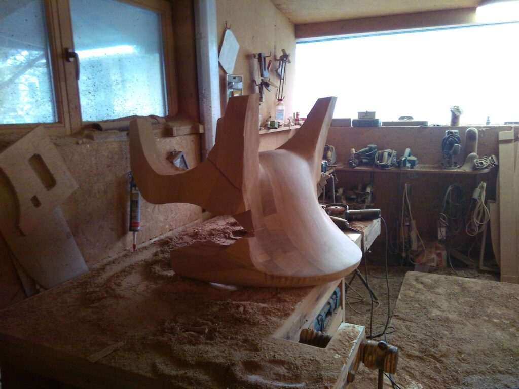 Armchair carving work in progress