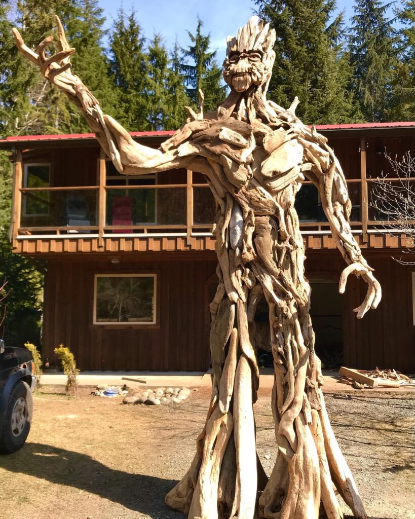 groot driftwood sculpture