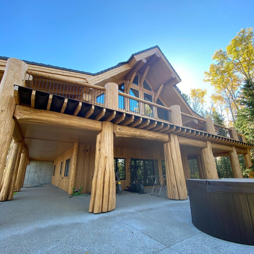 Langberg Log Homes outdoor living space