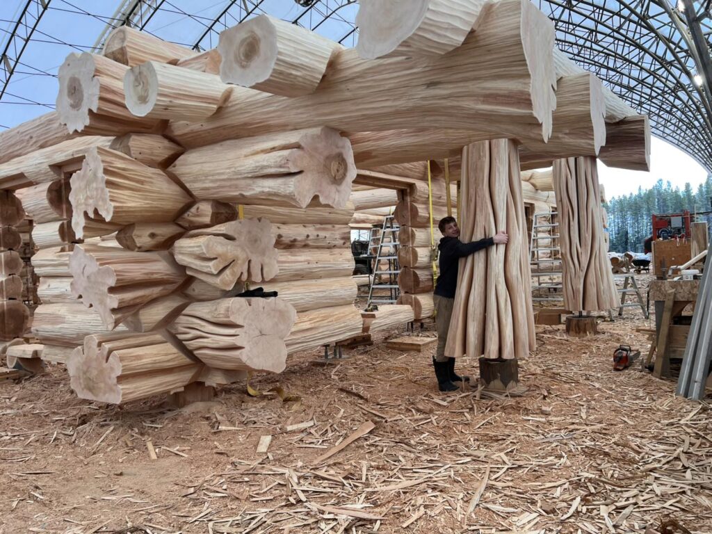 Langberg Log Homes work in process