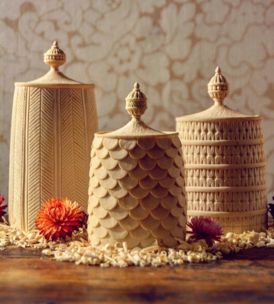 Traditional swedish carved boxes