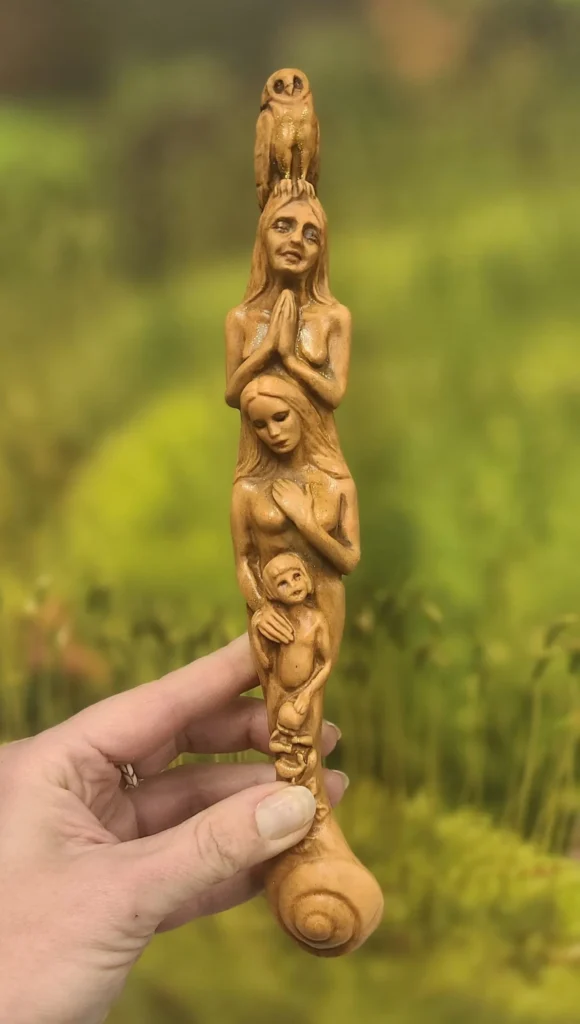 Totem of Woman Generation Sculpture