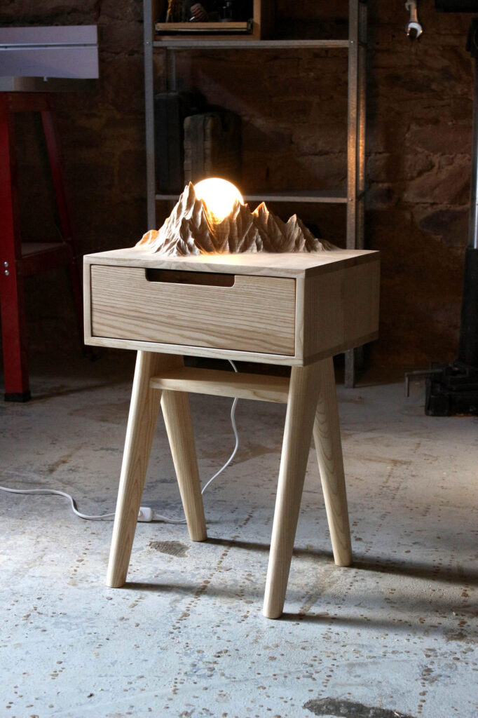 bedside table topographic furniture