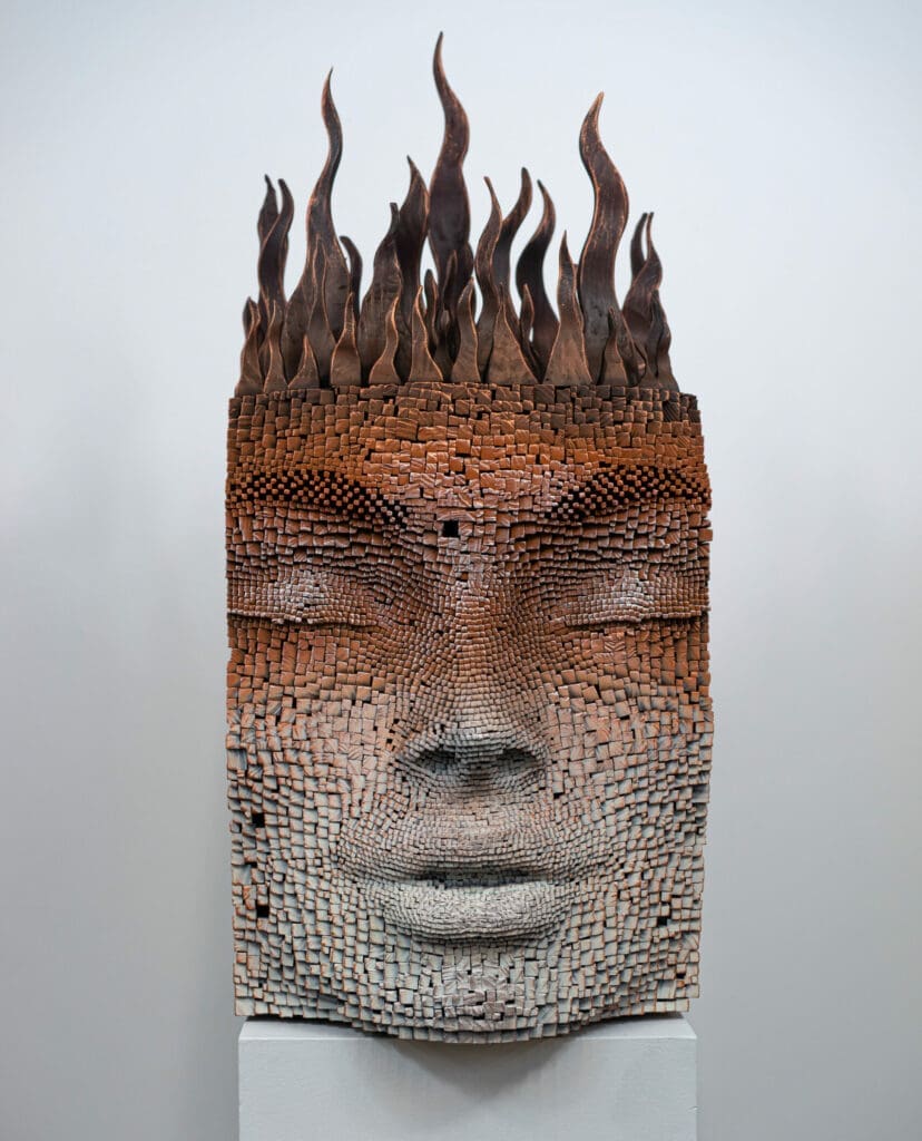 Gil Bruvel sculpture made from wood sticks