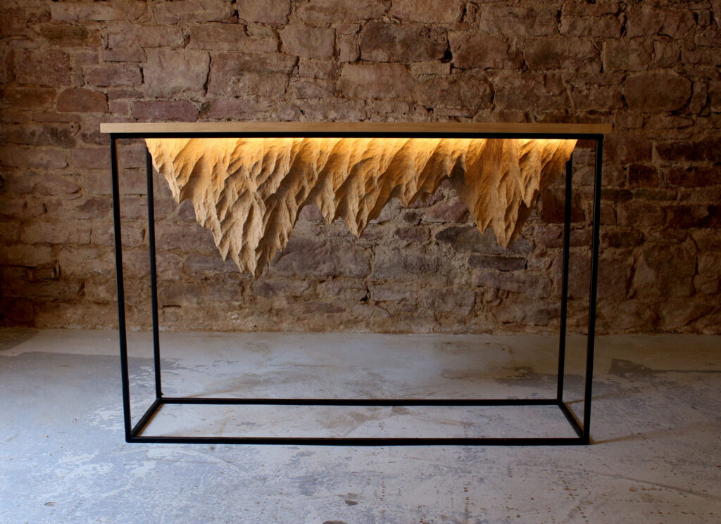 topographic furniture console