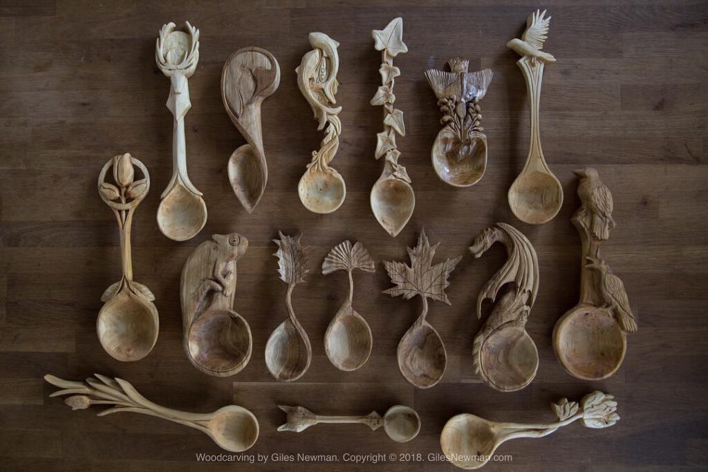 Giles Newman collection of carved spoons