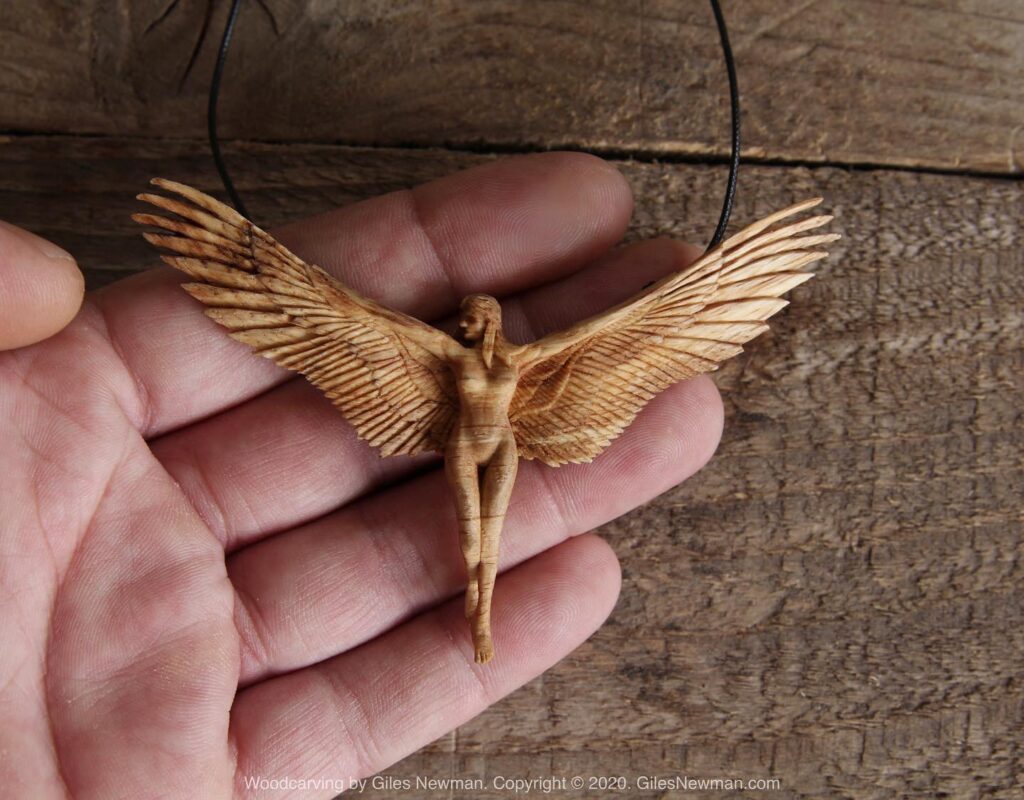 Giles Newman carved necklace pendant