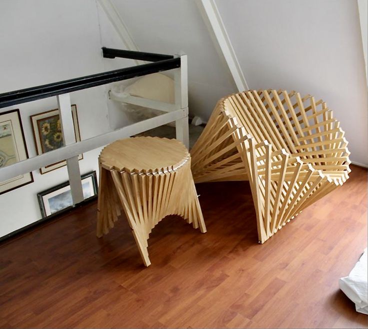 Robert van Embricqs chair and side table