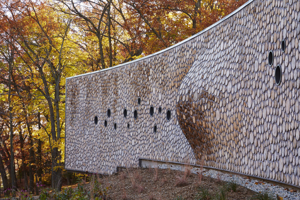 Cordwood building, modern