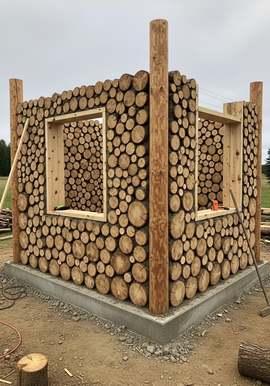 Cordwood Construction Explained: Building Walls with Logs and Mortar