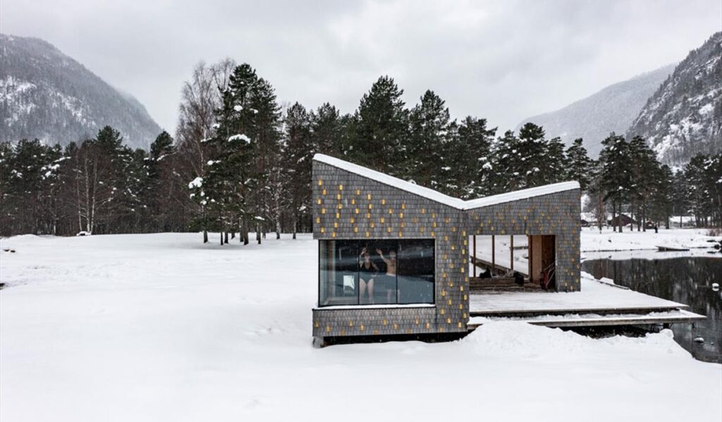 Soria Moria Sauna in winter