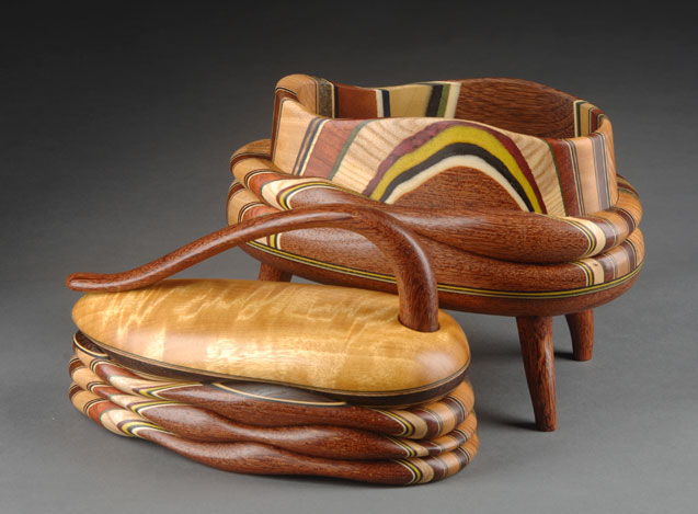 Terry Evans laminated wood box