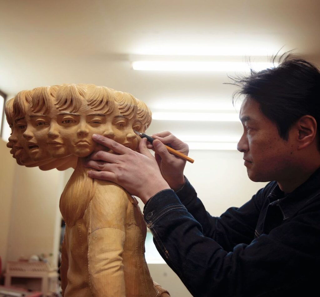 Yoshitoshi Kanemaki carving, work in progress